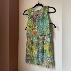 ASOS EDITION Floral Sequin Fringe Set